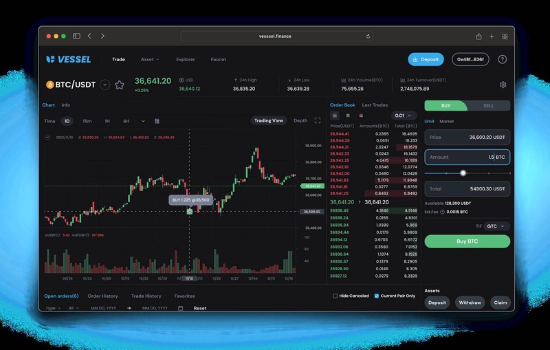 Vessel trading interface